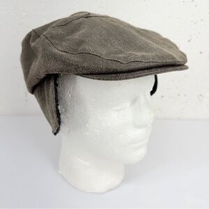 Harley Davidson size Large Brown Black Winter Newsboy Ear Flap Hat Cap
